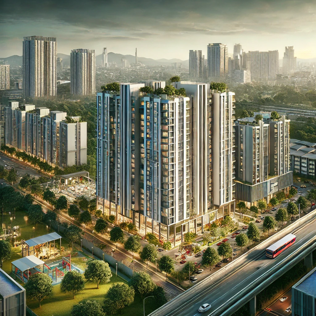 Modern Residensi Medan apartment complex in Petaling Jaya with green surroundings and easy access to public transport