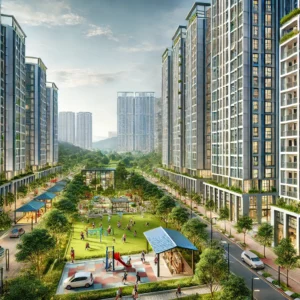 Residensi Medan apartment community in Petaling Jaya with green spaces, playground, and nearby public transport