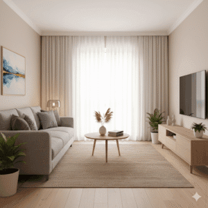 Pelan lantai apartment 550 sqft Puchong Jaya, 2 bilik 1 bilik air