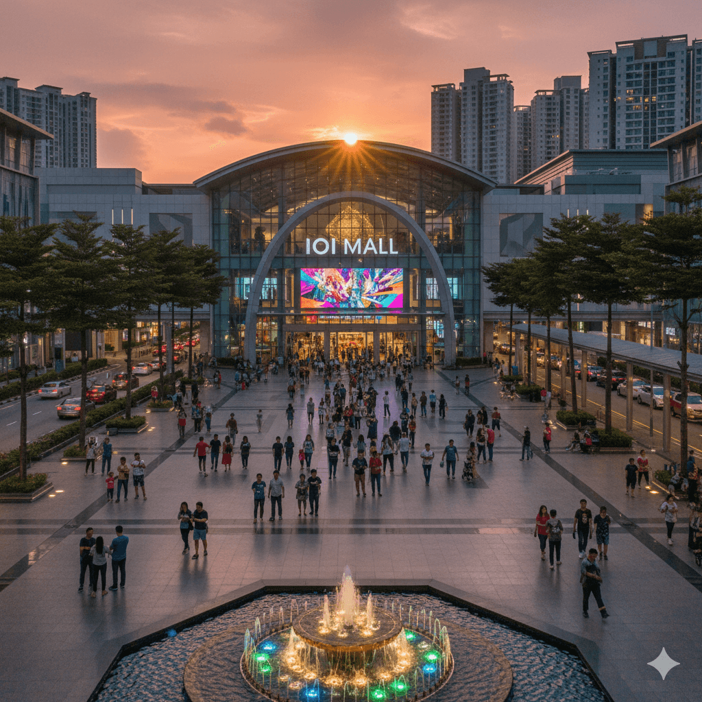 Pemandangan-IOI-Mall-Puchong-pusat-membeli-belah-utama-berdekatan-apartment-Puchong-Jaya